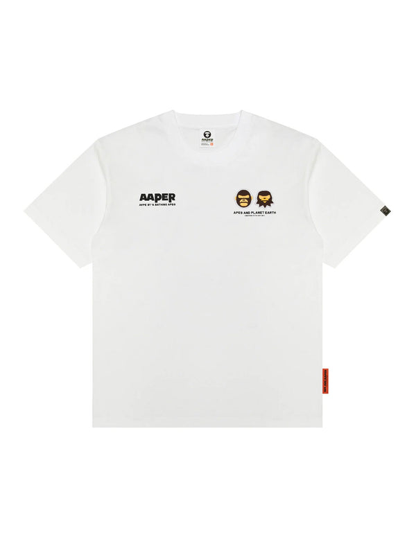 Camiseta AAPE BY A BATHING APE Logo Blanca Hombre