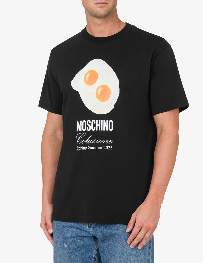 Camiseta Moschino Eggs Negra Hombre