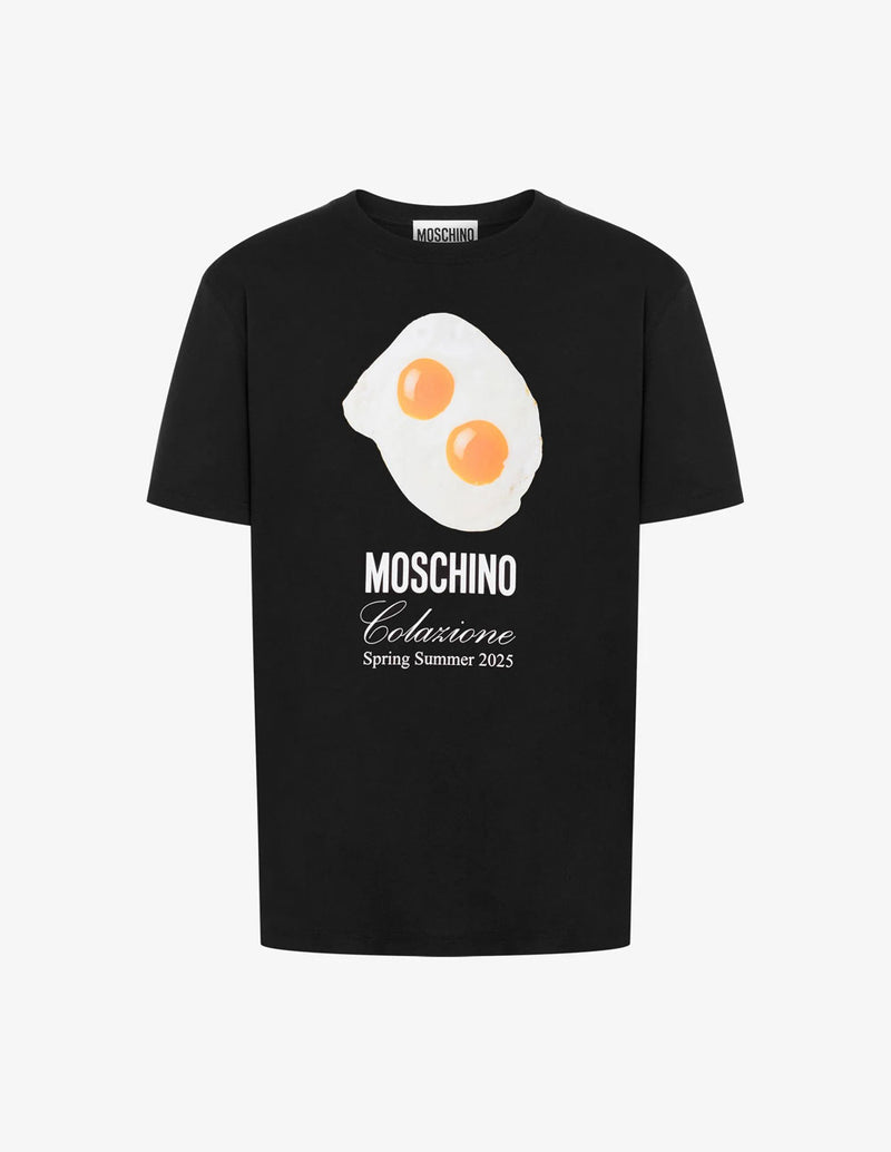 Camiseta Moschino Eggs Negra Hombre