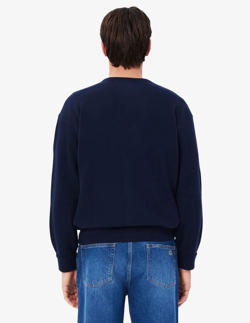 Chaqueta Lacoste de Lana Azul Marino Hombre