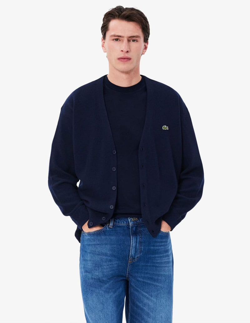 Chaqueta Lacoste de Lana Azul Marino Hombre