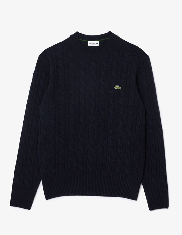 Jersey Lacoste de Lana con Ochos Azul Marino Hombre