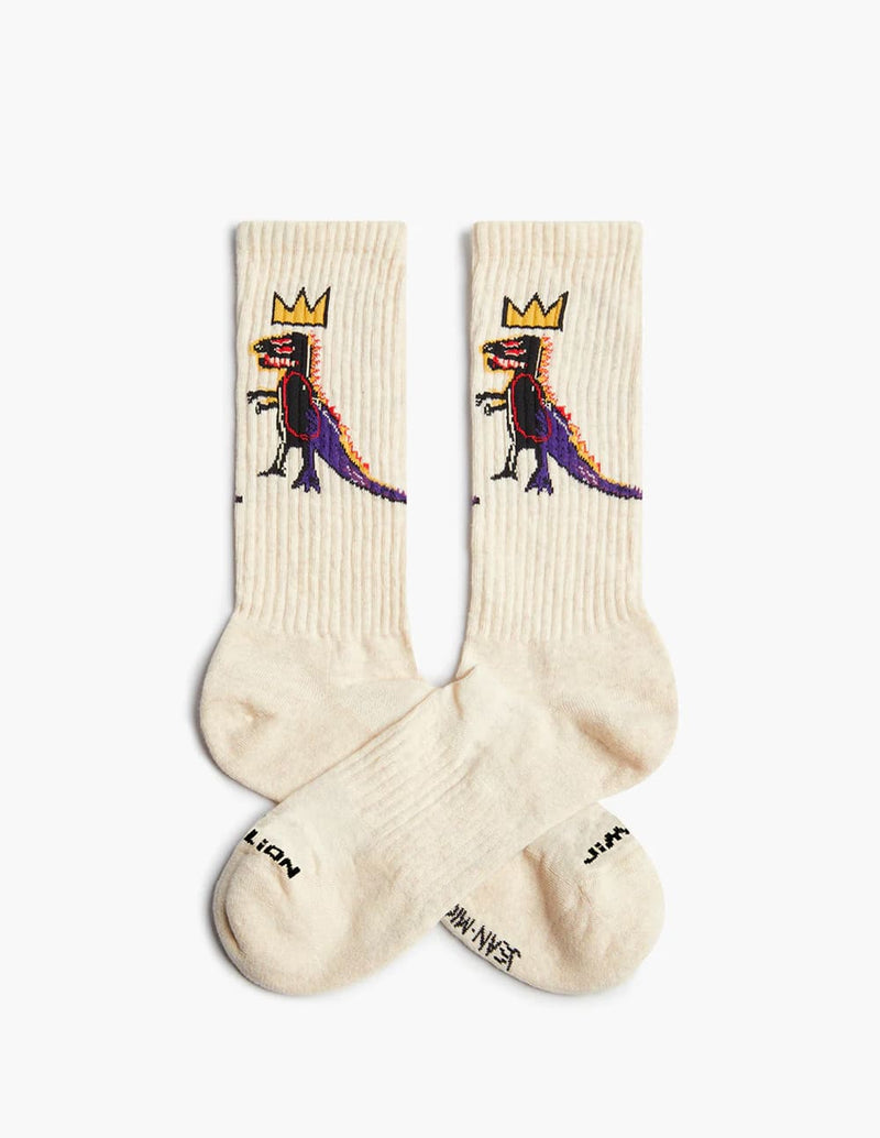 Calcetines Jimmy Lion Athletic Basquiat Pez Beiges Unisex