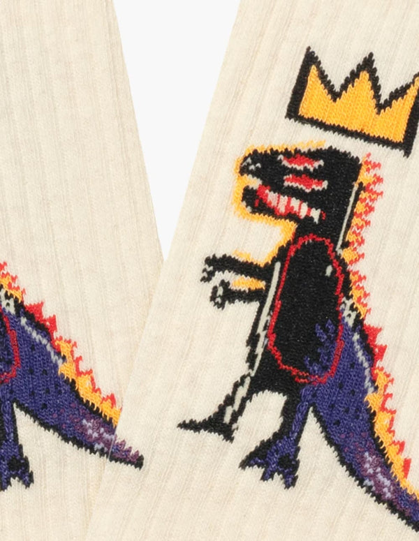 Calcetines Jimmy Lion Athletic Basquiat Pez Beiges Unisex