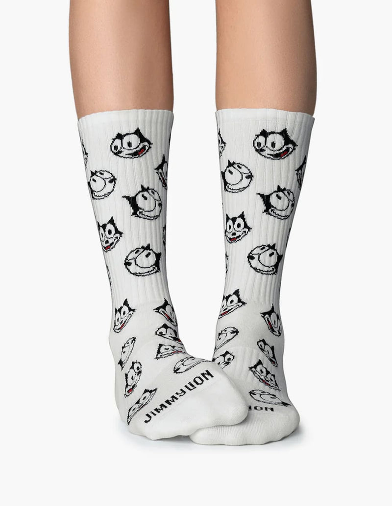 Calcetines Jimmy Lion Athletic Felix Smile Blancos Unisex