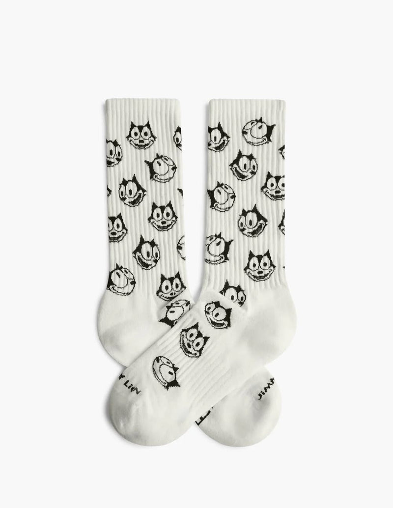 Calcetines Jimmy Lion Athletic Felix Smile Blancos Unisex