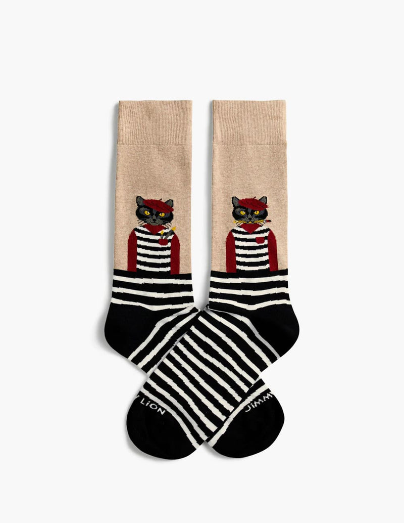 Calcetines Jimmy Lion Artist Cat Beiges Unisex