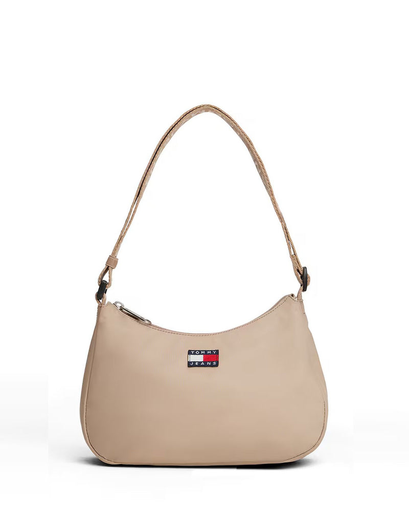 Bolso Tommy Jeans con Logo Beige Mujer 25x 17 x 8