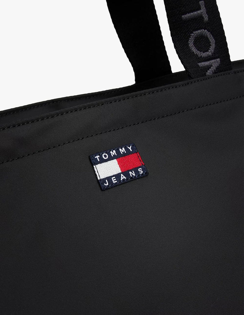 Bolso Tote Tommy Jeans Essential con Inscripción Negro Mujer 52 x 26 x 31
