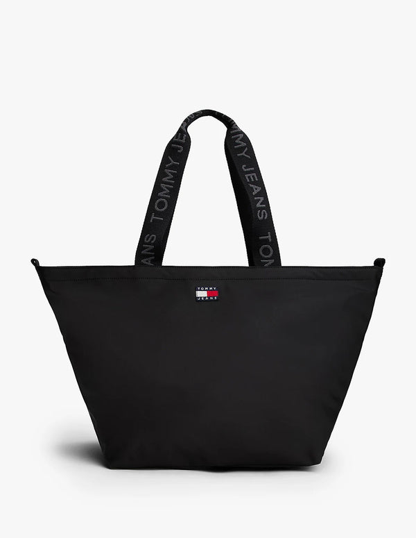 Bolso Tote Tommy Jeans Essential con Inscripción Negro Mujer 52 x 26 x 31