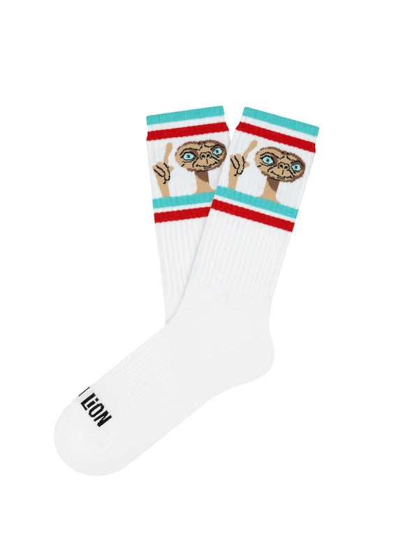 Calcetines Jimmy Lion Athletic ET Phone Home Blancos Unisex