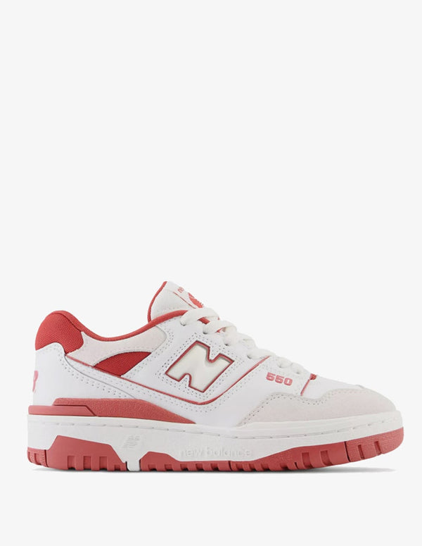 New Balance BB550 STF White and Red Unisex