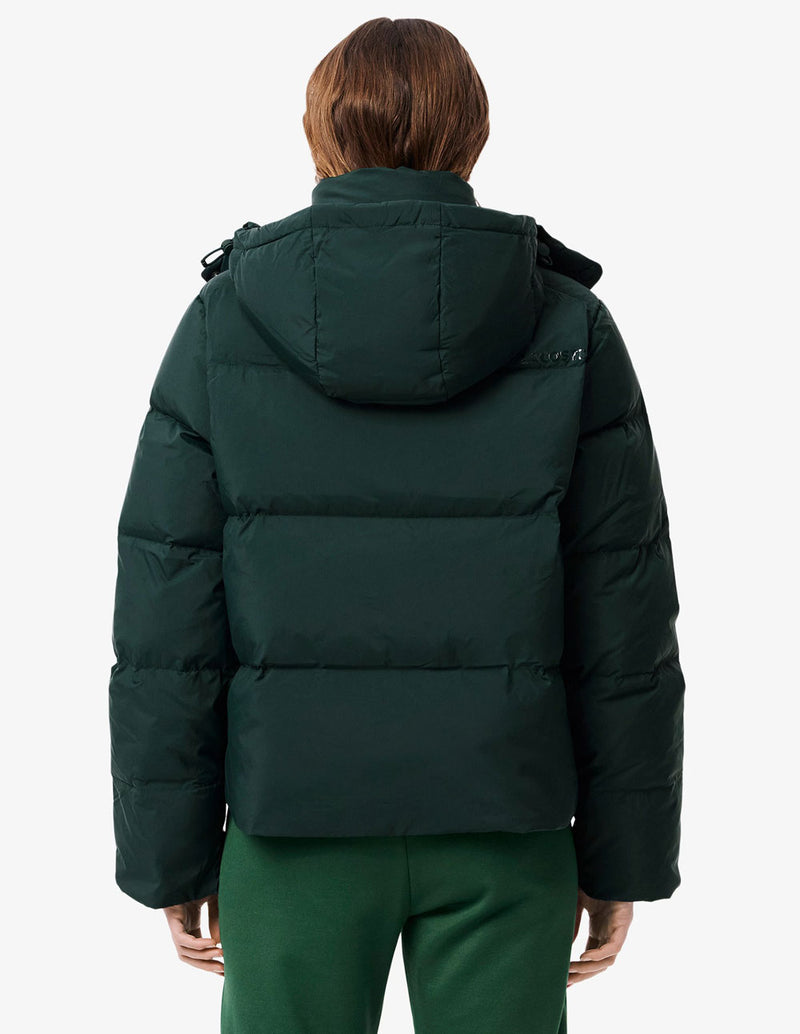 Chaqueta Lacoste Acolchada con Logo Verde Mujer