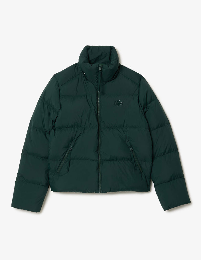 Chaqueta Lacoste Acolchada con Logo Verde Mujer