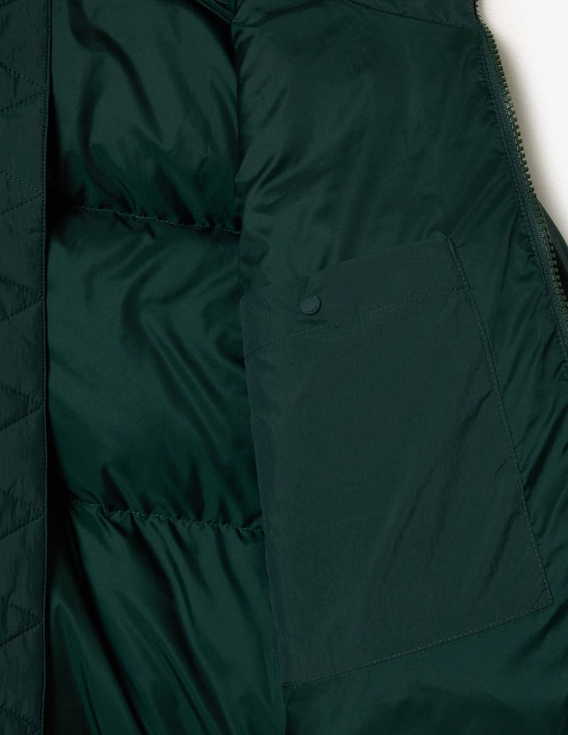Chaqueta Lacoste Acolchada con Logo Verde Mujer