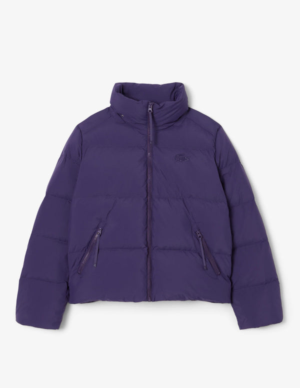 Chaqueta Lacoste Acolchada con Logo Morada Mujer