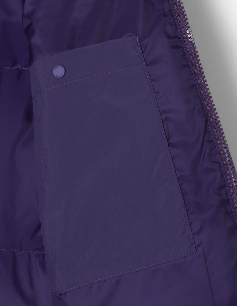 Chaqueta Lacoste Acolchada con Logo Morada Mujer