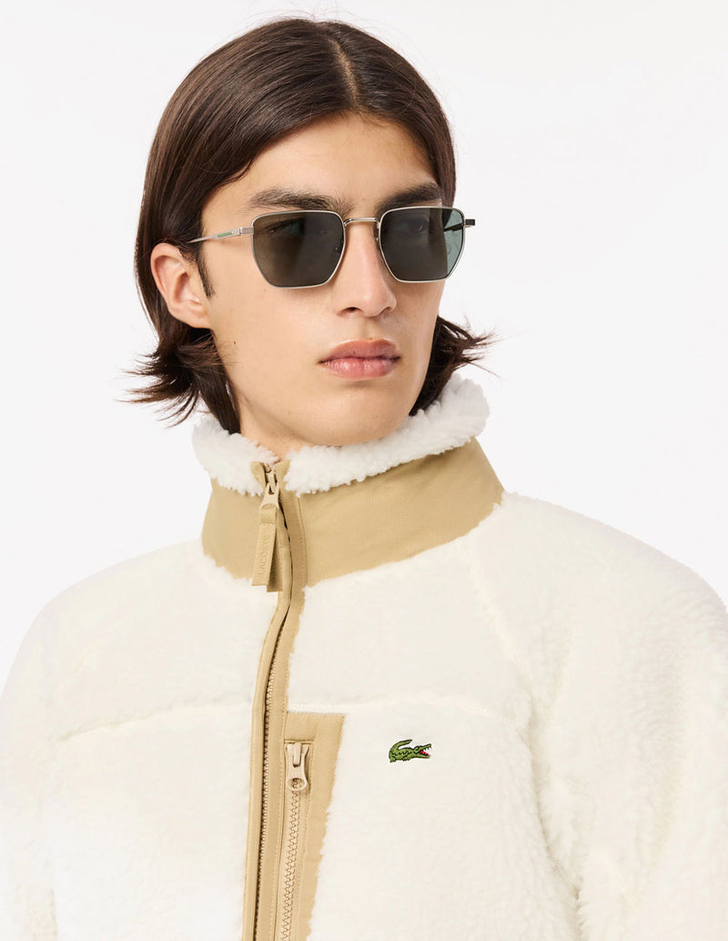 Chaqueta Polar Lacoste con Logo Blanca Hombre