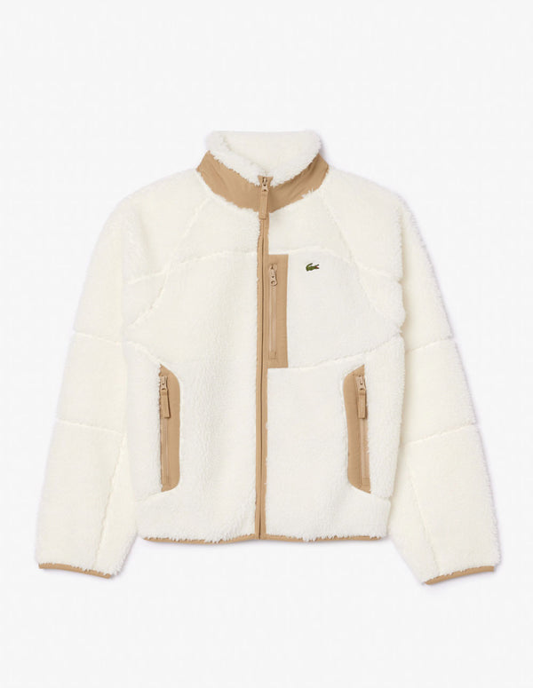 Chaqueta Polar Lacoste con Logo Blanca Hombre