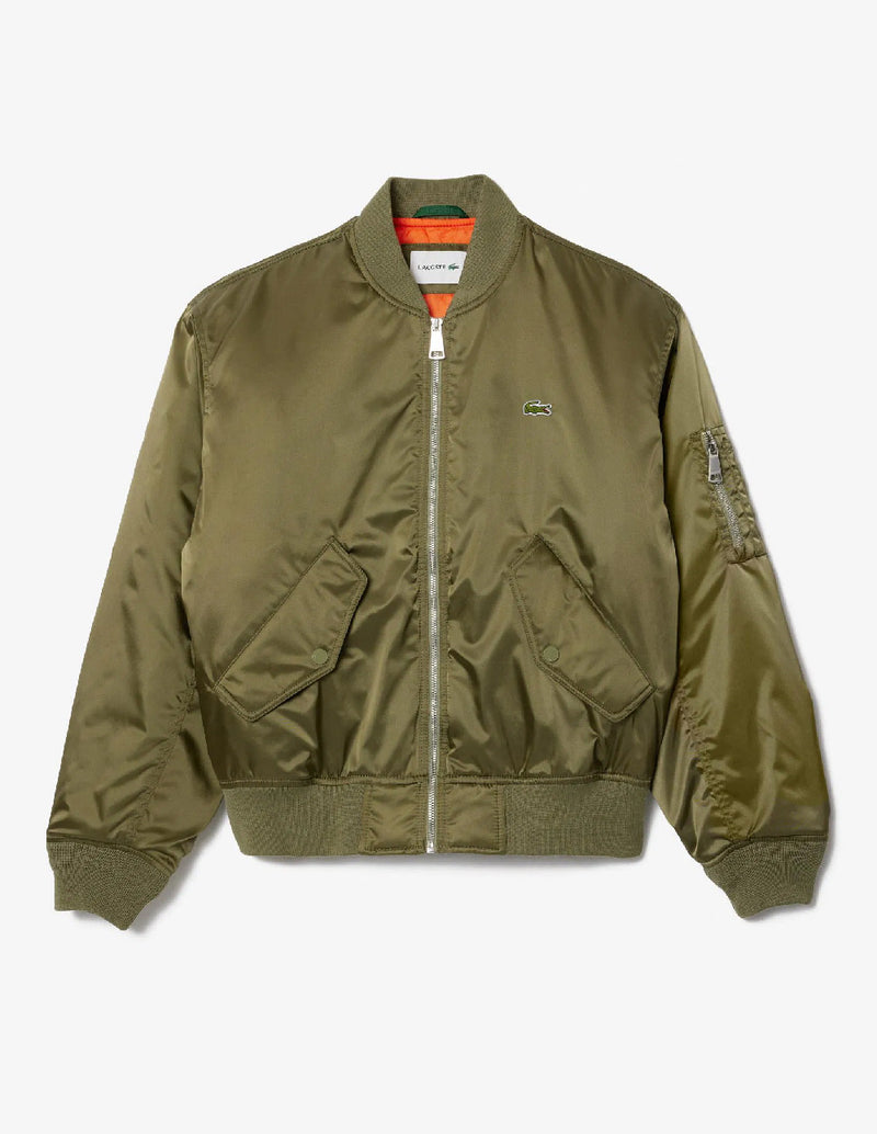 Bomber Lacoste con Logo Verde Hombre