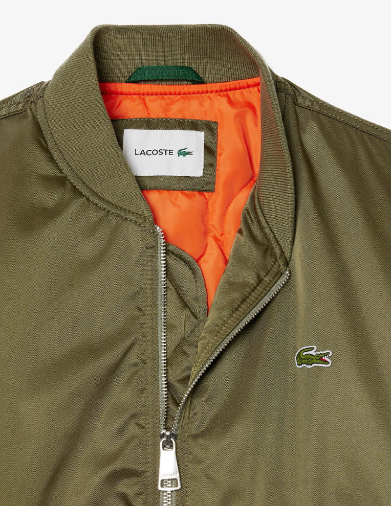 Bomber Lacoste con Logo Verde Hombre