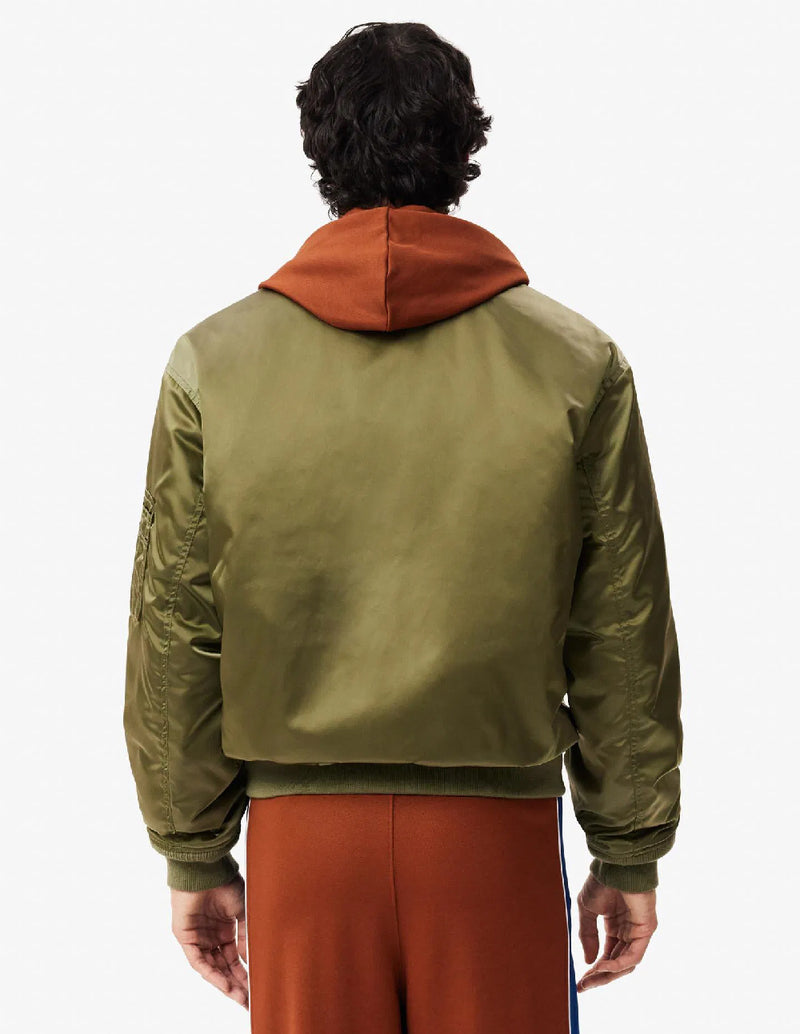 Bomber Lacoste con Logo Verde Hombre