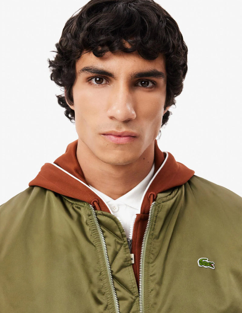 Bomber Lacoste con Logo Verde Hombre