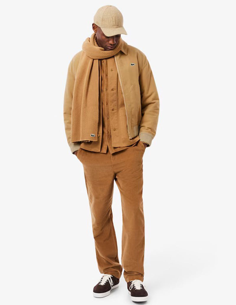 Chaqueta Lacoste de Moleskin Acolchada Beige Hombre