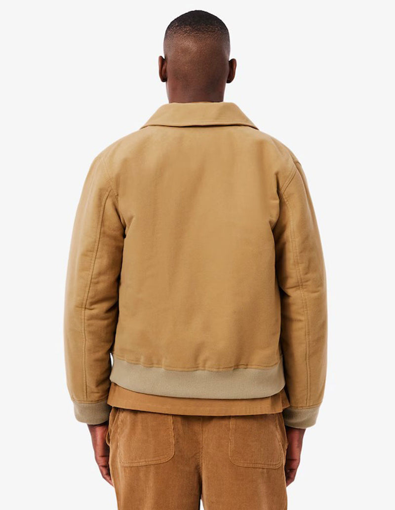 Chaqueta Lacoste de Moleskin Acolchada Beige Hombre