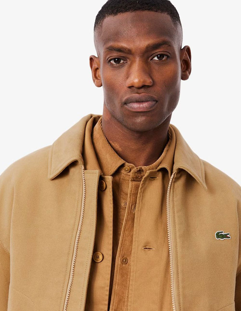 Chaqueta Lacoste de Moleskin Acolchada Beige Hombre