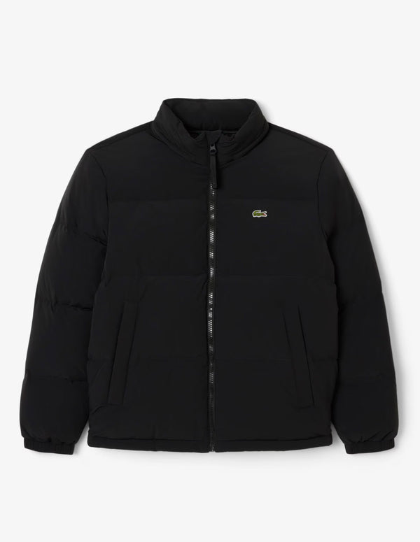 Plumas Lacoste Hidrófugo con Capucha Negro Hombre