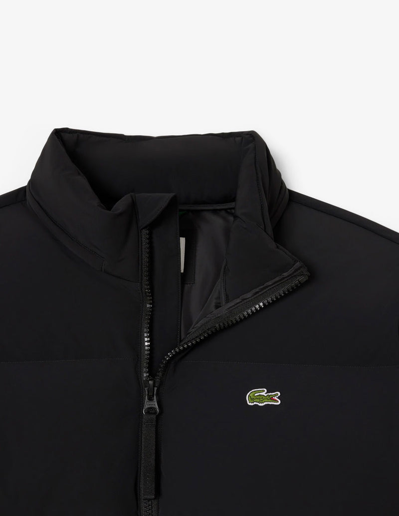Plumas Lacoste Hidrófugo con Capucha Negro Hombre