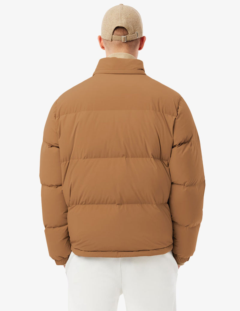 Plumas Lacoste Hidrófugo con Capucha Marrón Hombre