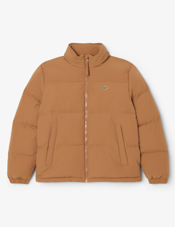 Plumas Lacoste Hidrófugo con Capucha Marrón Hombre