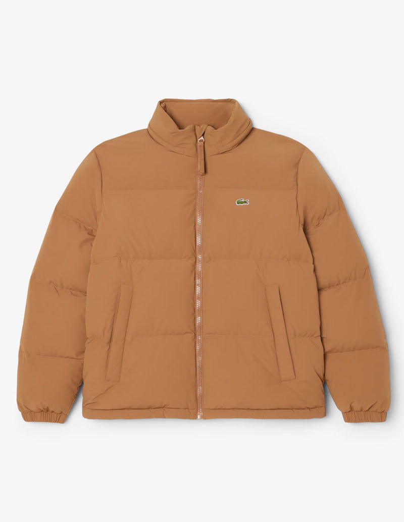 Plumas Lacoste Hidrófugo con Capucha Marrón Hombre