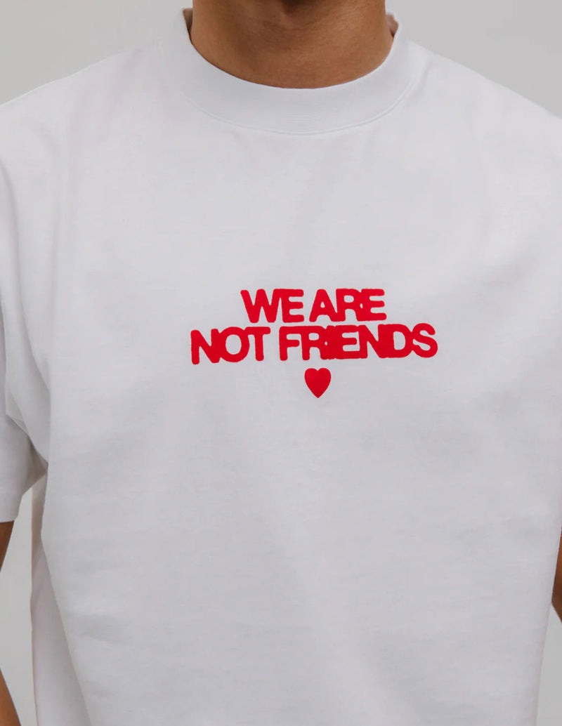 Camiseta We Are Not Friends Bold Love Blanca Hombre