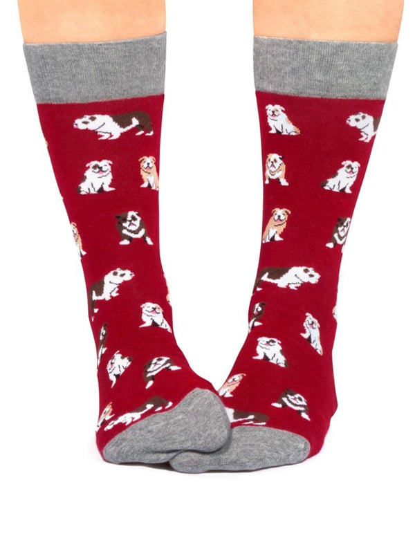 Jimmy Lion Bulldogs Red Unisex Socks