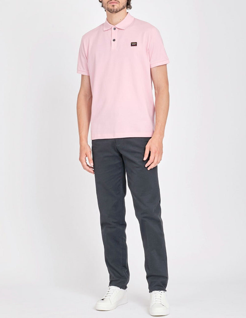 Paul &amp; Shark Polo Shirt with Pink Logo Men