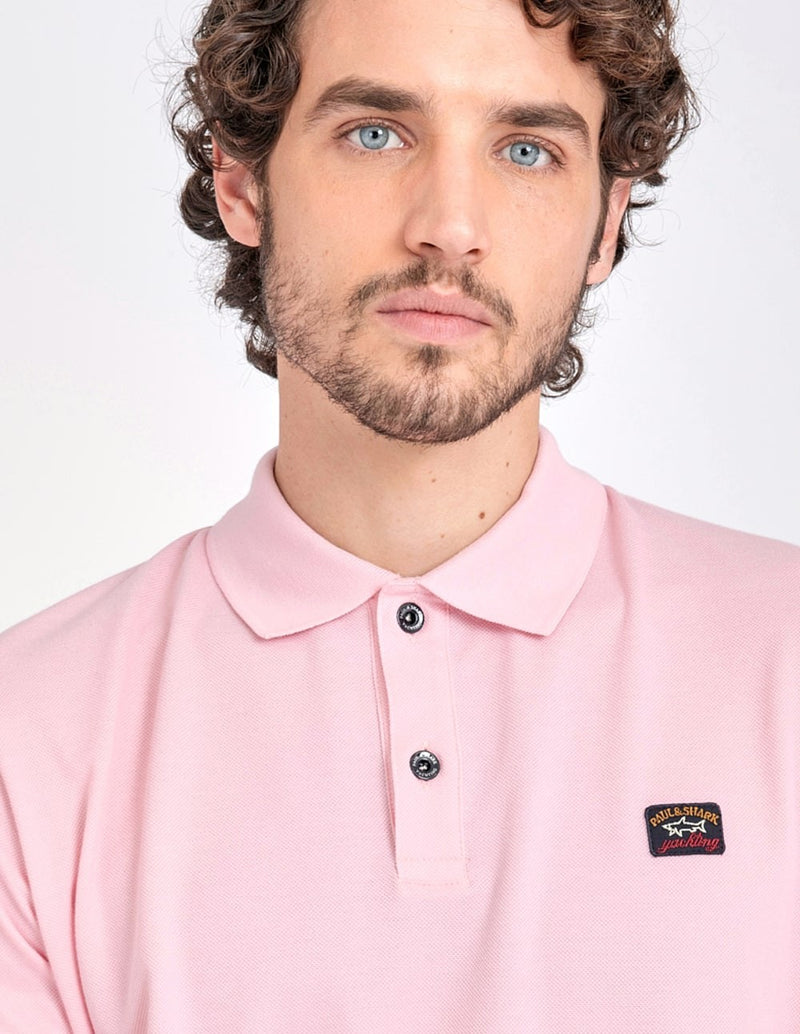 Paul &amp; Shark Polo Shirt with Pink Logo Men