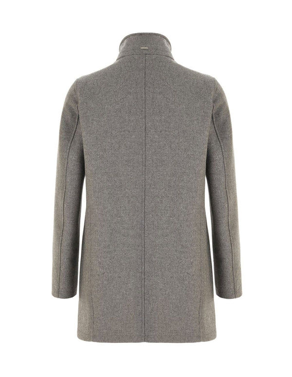 Abrigo 3/4 Herno Easy Wool Light Faux Fur Gris Hombre