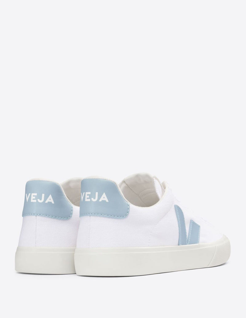 Veja Campo Canvas White and Blue Unisex