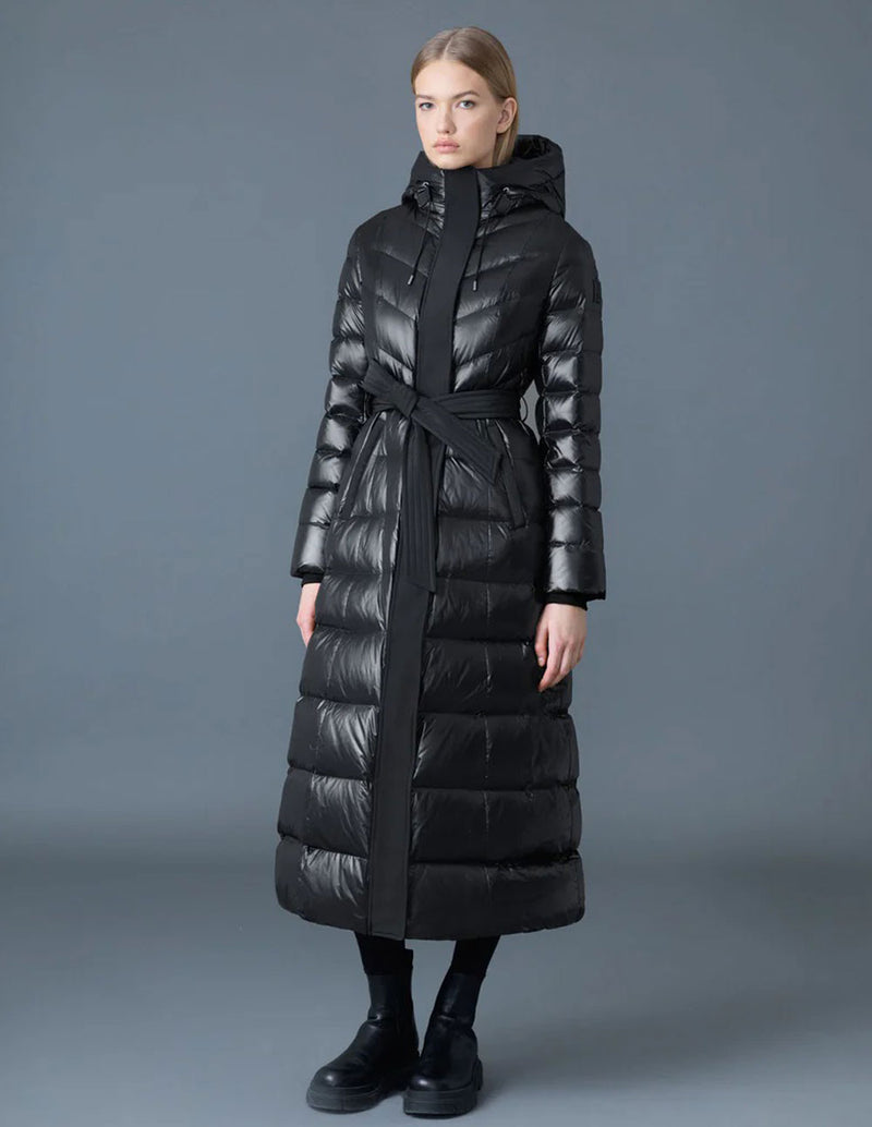 Abrigo MACKAGE Calina Lustrous Plumón Reciclado Negro Mujer