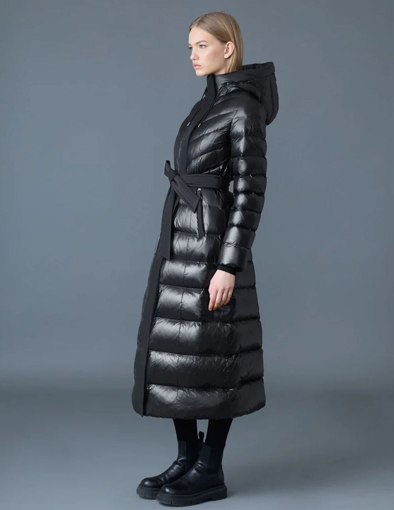 Abrigo MACKAGE Calina Lustrous Plumón Reciclado Negro Mujer