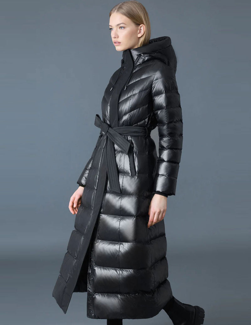 Abrigo MACKAGE Calina Lustrous Plumón Reciclado Negro Mujer