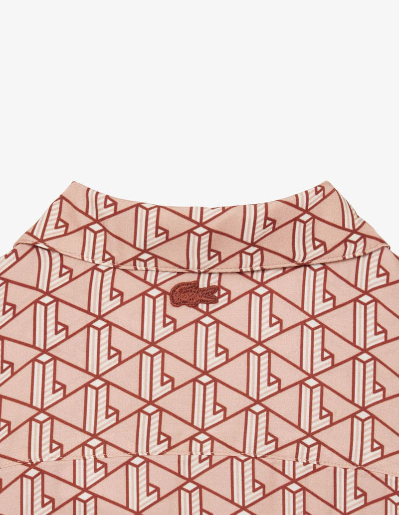 Camisa Lacoste con Estampado Monograma Multicolor Mujer