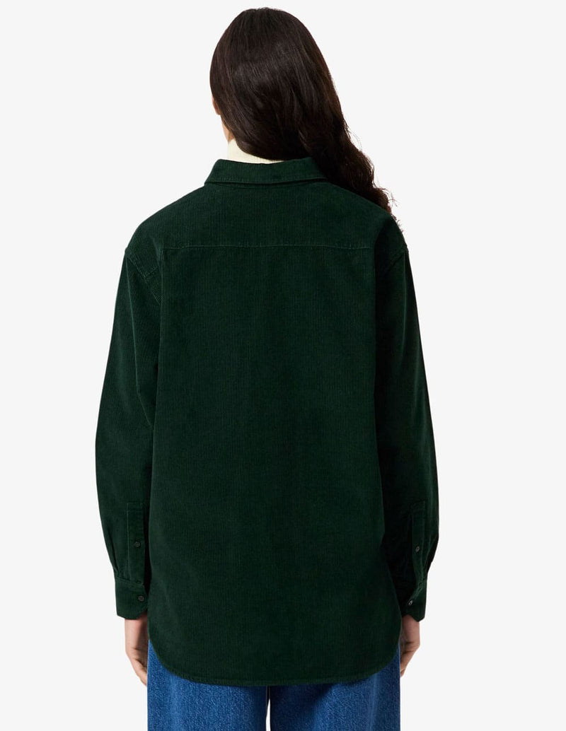 Sobrecamisa Lacoste de Pana Verde Mujer