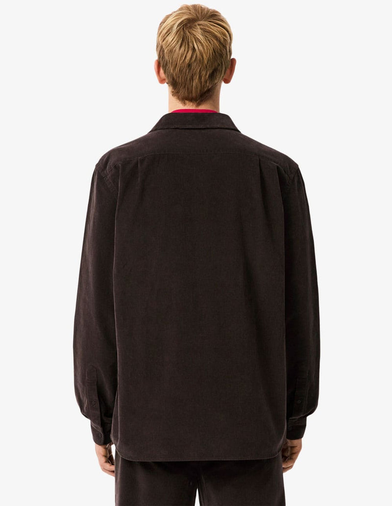 Camisa Lacoste de Pana Marrón Hombre