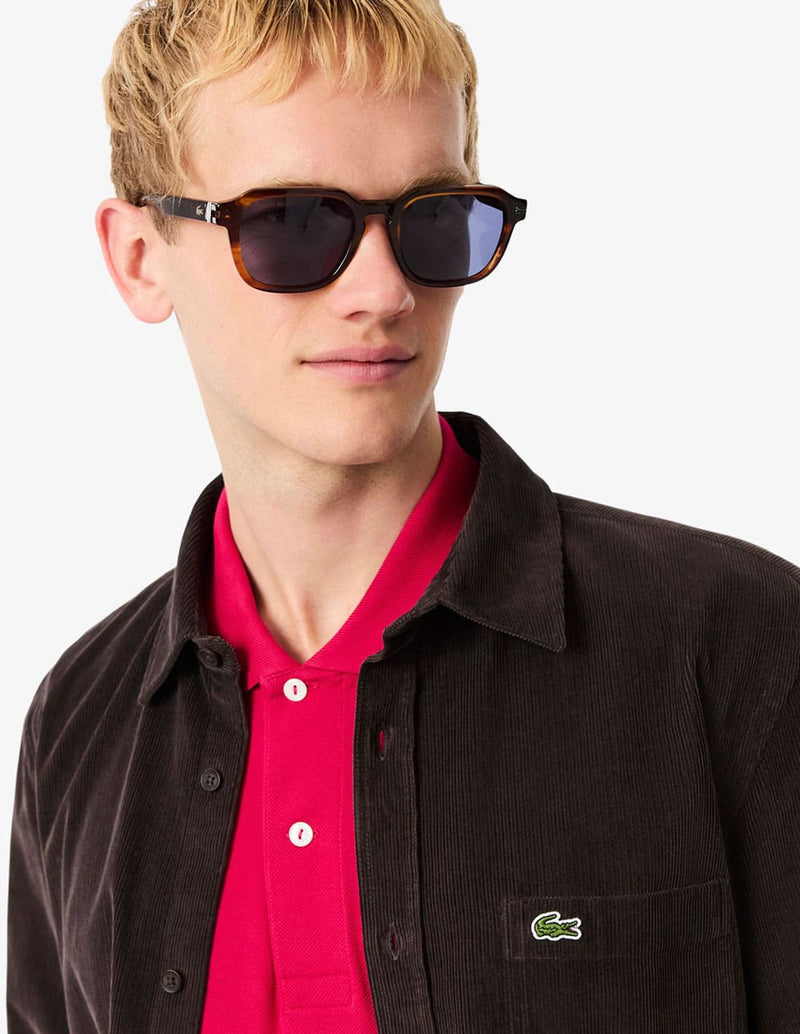 Camisa Lacoste de Pana Marrón Hombre