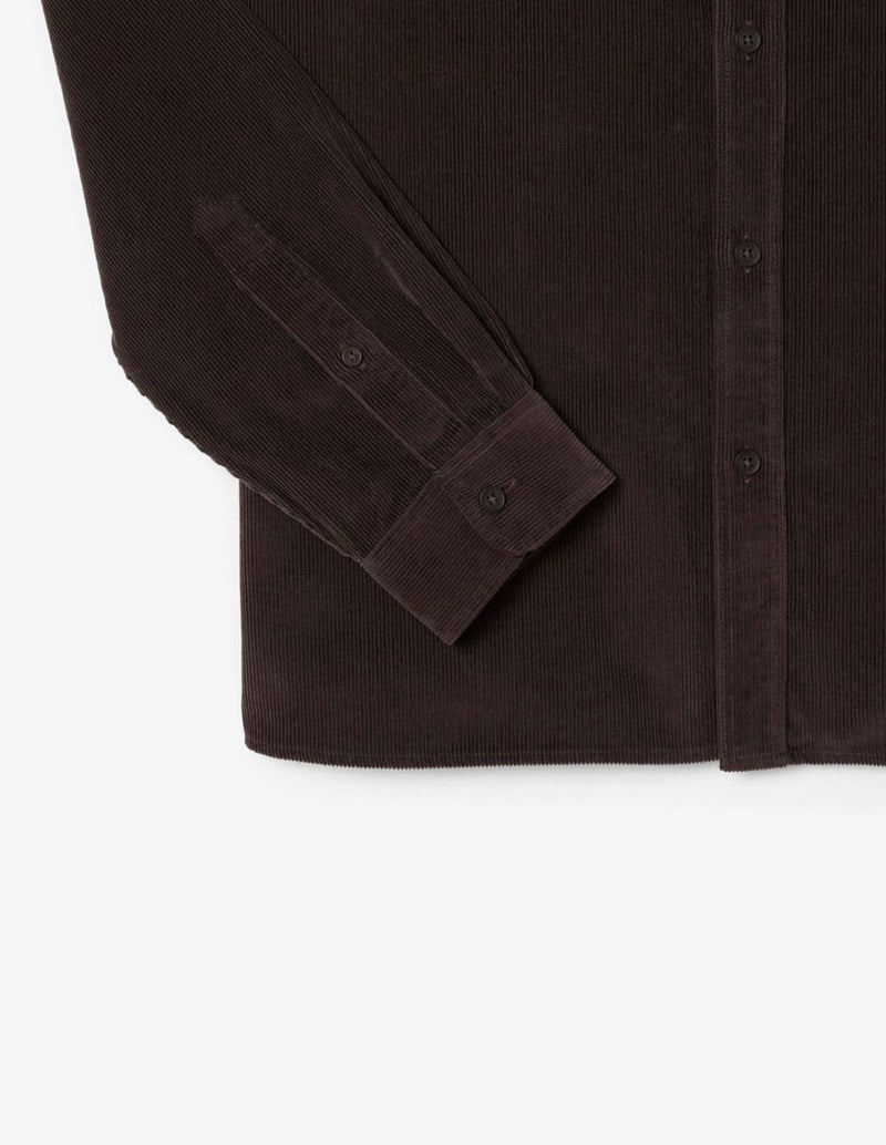 Camisa Lacoste de Pana Marrón Hombre