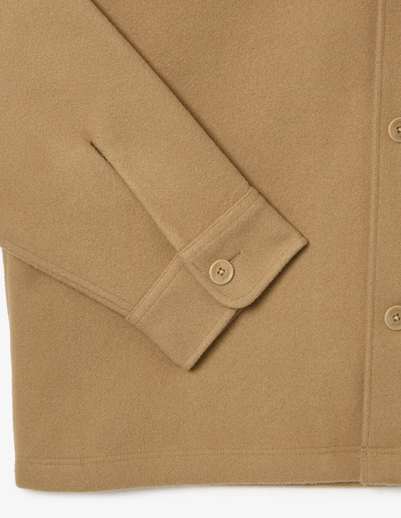 Chaqueta Lacoste de Franela Beige Hombre